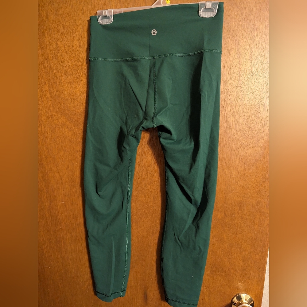 Lululemon Everglade Green Wunder Train leggings